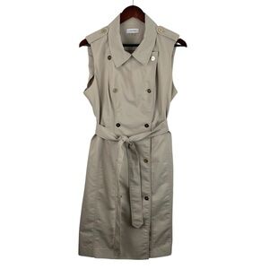 Calvin Klein | Beige Khaki Double Breasted Safari Dress